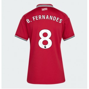 Manchester United Bruno Fernandes #8 Jalkapallovaatteet Naisten Kotipaita 2026-27 Lyhythihainen